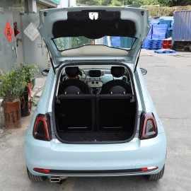 Ynei Smoked Tail Light Cover Blackout overlay Len Fits Fiat 500 Abarth 595 2016-2024