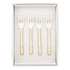 2pc Forks - White & Gold