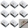 WANLIAN 8 Pcs Glass Clips Wall Mounted Glass Clamps Stainless