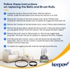 KEEPOW Replacement Belts Set for Bissell 3071 PowerForce PowerBrush Pet