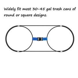 Semetall 1PCS Trash Can Lock for 30-45 Gal Outdoor Garbage Cans,Garbage Can Bungee Cord Lock for Animals,Squirrels,Dogs,Raccoons(Trash Can NOT Included)