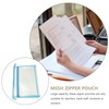 STOBOK Document Bag Mesh Zipper Pouch Large Capacity Portable File
