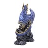 Nemesis Now Acko Dragon Figurine, Blue, 15.5cm