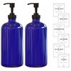 Sunrise Premium 16 OZ Cobalt Blue Glass Soap Dispenser with