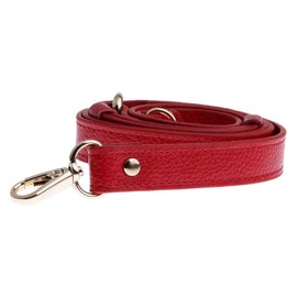 POFET 110-130 cm Adjustable Genuine Leather Handbags Shoulder Bag Strap Handle Replacement Bag Accessories - Red, S10