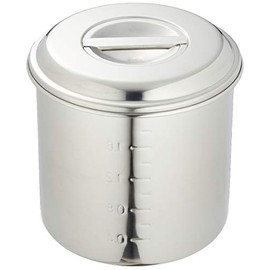 Endo Shoji AKT13014 Oya Seisakusho Kitchen Pot, Round, 5.5 inches (14 cm), Made of Rust-resistant Stainless Steel, Hygienic and Convenient, Inner Diameter x Depth 5.5 x 5.5 inches (140 x 140 mm), Molybdenum Steel, Commercial Use