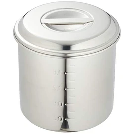 Endo Shoji AKT13014 Oya Seisakusho Kitchen Pot, Round, 5.5 inches (14 cm), Made of Rust-resistant Stainless Steel, Hygienic and Convenient, Inner Diameter x Depth 5.5 x 5.5 inches (140 x 140 mm), Molybdenum Steel, Commercial Use