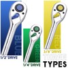 UYECOVE Ratchet Set 3PCs-1/4 Drive Ratchet, 3/8" Drive Ratchet, 1/2"