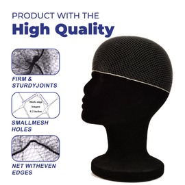 NouveauGenra 22" Hair Nets for Women & Men 400PCS, Elastic Mesh Hair Net for Buns, Long Hair & Short Hair - Hairnets for Ballet Dancers, Sleeping, Wig Storage, Food Service (Gold)