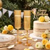 24 Pack Amber Plastic Champagne Flutes for Weddings Birthdays