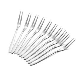 30 Pack Appetizer Dessert Forks, Stainless Steel Mini Salad Fruit Tasting Forks, 5.1inch Cocktail Forks Set for Birthday Party Wedding Restaurant