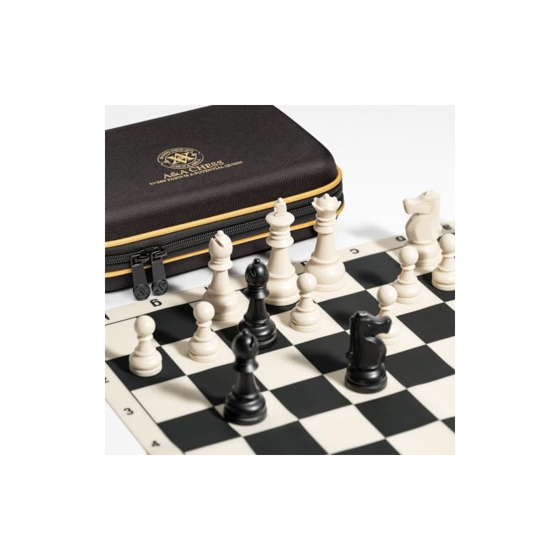 Juego de ajedrez A&A - Tablero de ajedrez plegable de