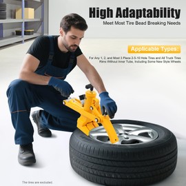 ERAAND Hydraulic Bead Breaker,10000 PSI Air Hydraulic Tire Bead Breaker Heavy Duty Steel Bead Breaker Tool for Tractor Truck Lawn Mowers ATVs