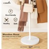 MISSLO Heavy Duty Coat Rack Freestanding with Stable Wood Base