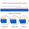 Eforcase 4PCS Diamond Picture Ruler Stainless Steel Diamond Mesh Ruler