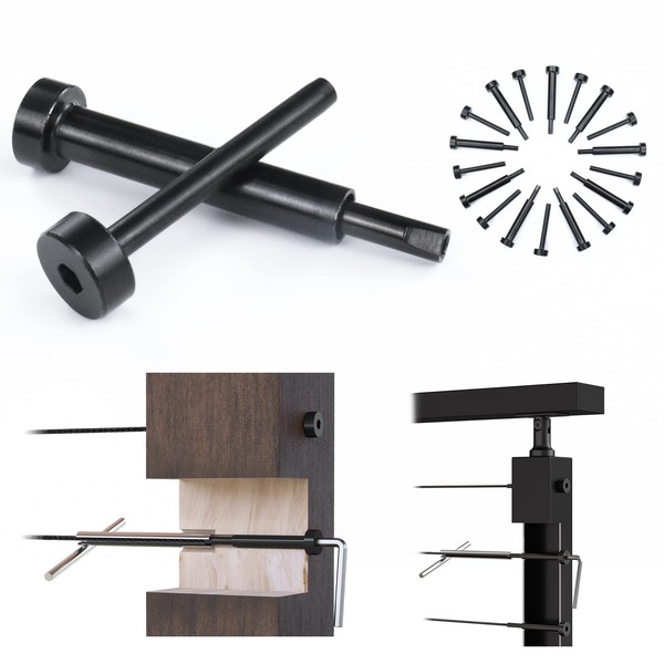 [Patent] Muzata 20 Pack Black Invisible Cable Railing kit 1/8"