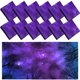 Hortsun 12 Pcs Fluorescent Light Covers Bulk, 4 x 2 ft Magnetic Fluorescent Drop Ceiling Lighting Covers Light Filter Shade for Home, Office, Hospital, School Classroom Decoration(Forest, Milky Way)