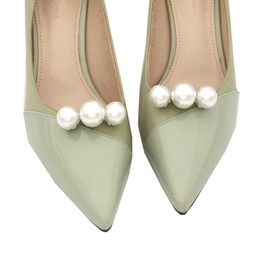 HZYFPOY 2Pcs Pearl Detachable Shoe Clips - Removable Shoe Buckles for Women Decoration Jewelry Charms, one size, No Metal Type, no metal type