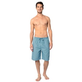 Andrew Scott Men's Soft Poplin Woven Pajama & Sleep Jam Cargo Short Lounge Pants | Multi Packs (X-Large, 4 Pack- Blue/Olive Stripes & Check)