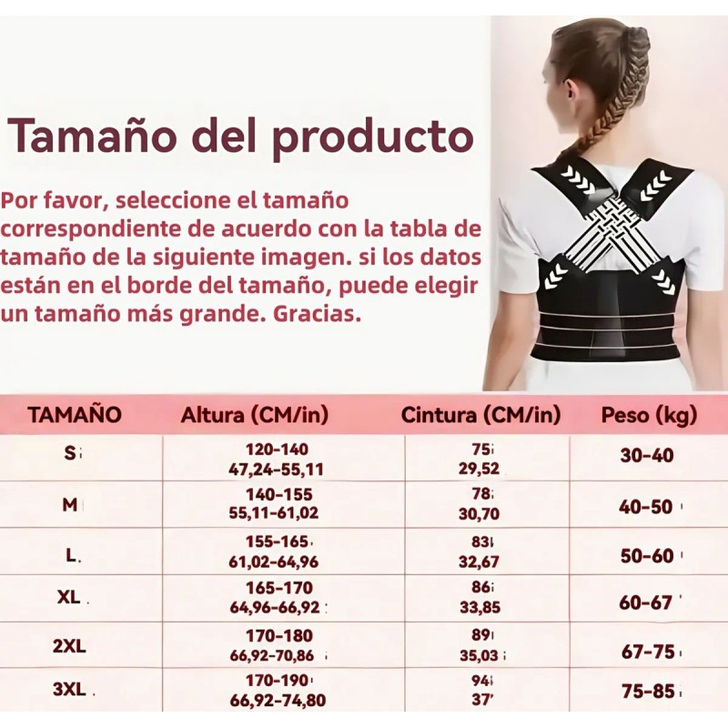 Corrector Postura Espalda Para Hombre Y Mujer Ajustable Faja