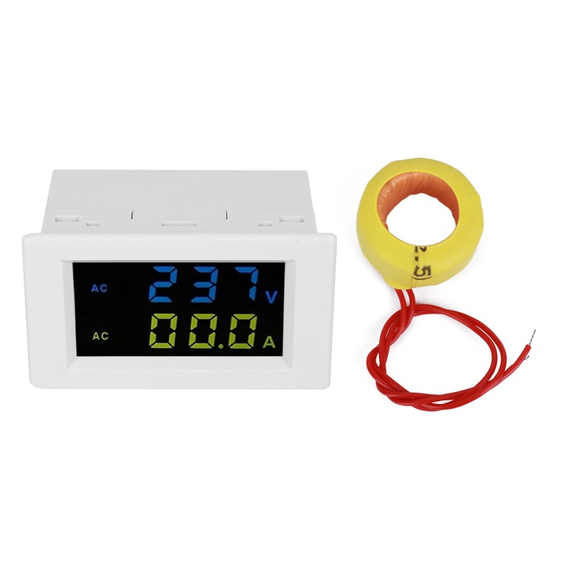 Digital Display Voltmeter Accurate White Black Measuring Current Machine EquipmentDouble