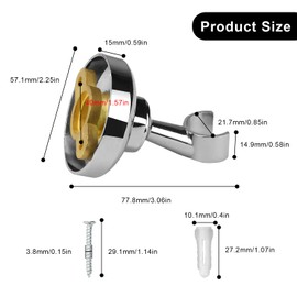 HASLED Shower Head Holder, 360° Adjustable, Shower Head Holder, Zinc Alloy, Shower Holder with Expansion Screw, Fits Most Walls