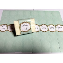 ZZYBIA Wrap Paper Tape for Homemade Soap Bar Handmade Products 20pcs (Vertical 1 - Baby Blue)