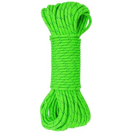 GM CLIMBING CE UIAA Certified Double Blade Construction 6mm Accessory Cord Polyester 15.5M Cut Florescent Green