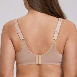 MELENECA Women's Full Coverage Underwire Bra Minimizer Plus Size Lace Comfortable Cushion Strap Beige 40D