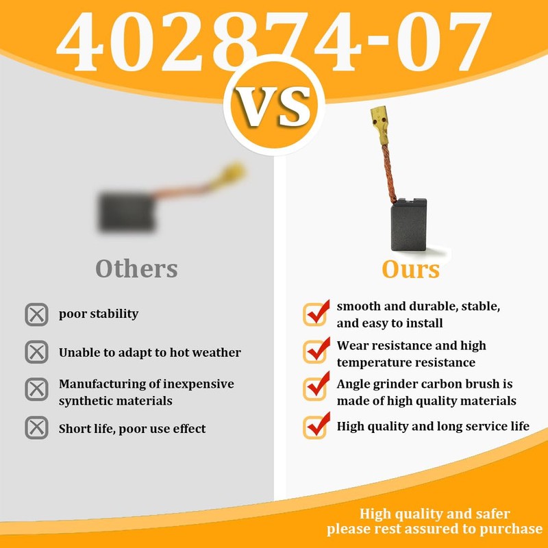 402874-07 Carbon Brush, Angle Grinder Cut Off Brush, Compatible with