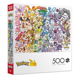 Buffalo Games Pokémon Kanto 151 500 Piece Jigsaw Puzzle - Multicolor, 21.25 x 15 in, Rectangular - Bonus Poster Included - Precision Cut Pieces - Pokemon Gifts for Adults