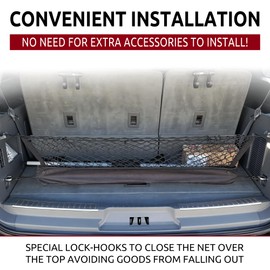 Envelope Style Automotive Elastic Trunk Mesh Cargo Net for Ford Expedition XL STX XLT 2018-2024 - Premium Trunk Organizer and Storage - Luggage Net for SUV - Car Organizer for Ford Expedition