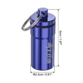 PATIKIL Portable Dart Accessories Storage Box, Aluminium Dart Soft Tips Storage Box with Key Ring for Dart Flight Protectors, O Rings, Blue, blue, Casual