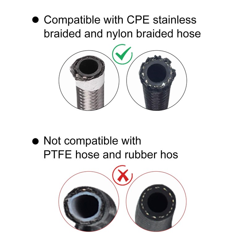 TunePro 6AN Hose End Fitting 45 Degree Swivel for CPE