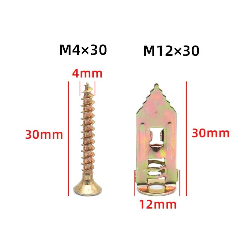 zalati Hammer Drive Anchor 60pcs Drywall Self-Drilling Anchor Screws Anchor