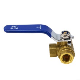 3 Way Ball Valve Brass T-Port L-Port Ball Valve for Water Oil Gas, 1/4", 3/8", 1/2", 3/4", 1" Brass Ball Valve (DN8 T-type)