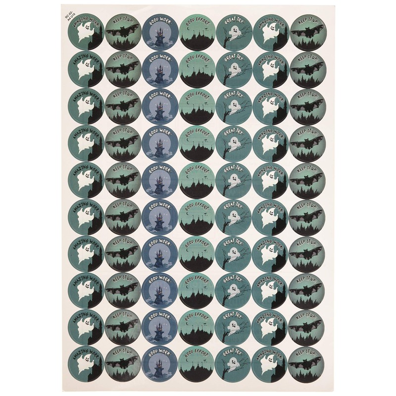 School Stickers A4 Haunted House Reward Chart and Stickers -