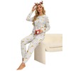 KFUBUO Women's Pajama Sets Long Sleeve Sleepwear and Jogger 2