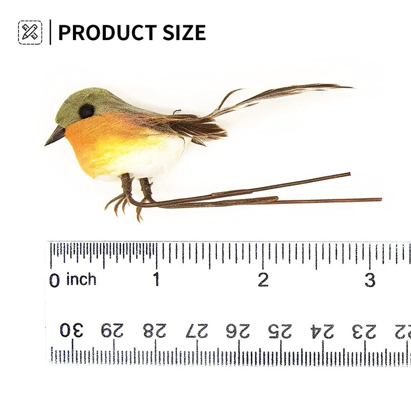 Yolococa Small Orange Birds Christmas Tree Decoration