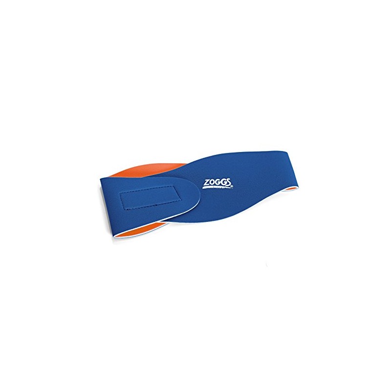 Zoggs Kids' Swimming Ear Band, Blue/Orange, Small/Medium