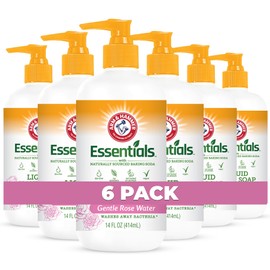Arm & Hammer Arm & Hammer 6 Pack Liquid Hand Soap for Skin Cleaning - Cleanser for Kitchen & Bathroom with Gentle Rose Scent - Natural Hand Soap Cleanses, Softens 14 FL Oz (414ml)