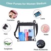 透明バッグ 仕事用 スタジアム承認クリアバッグ 調節可能なショルダーストラップ クリアバッグ ショルダー 軽量 プラスチック 通勤 バッグ