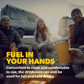 Dometic Thermo Tumbler, Stainless Steel, Vacuum Insulated with Splash Resistant Press-fit Function Lid (Moss, 20 Oz)