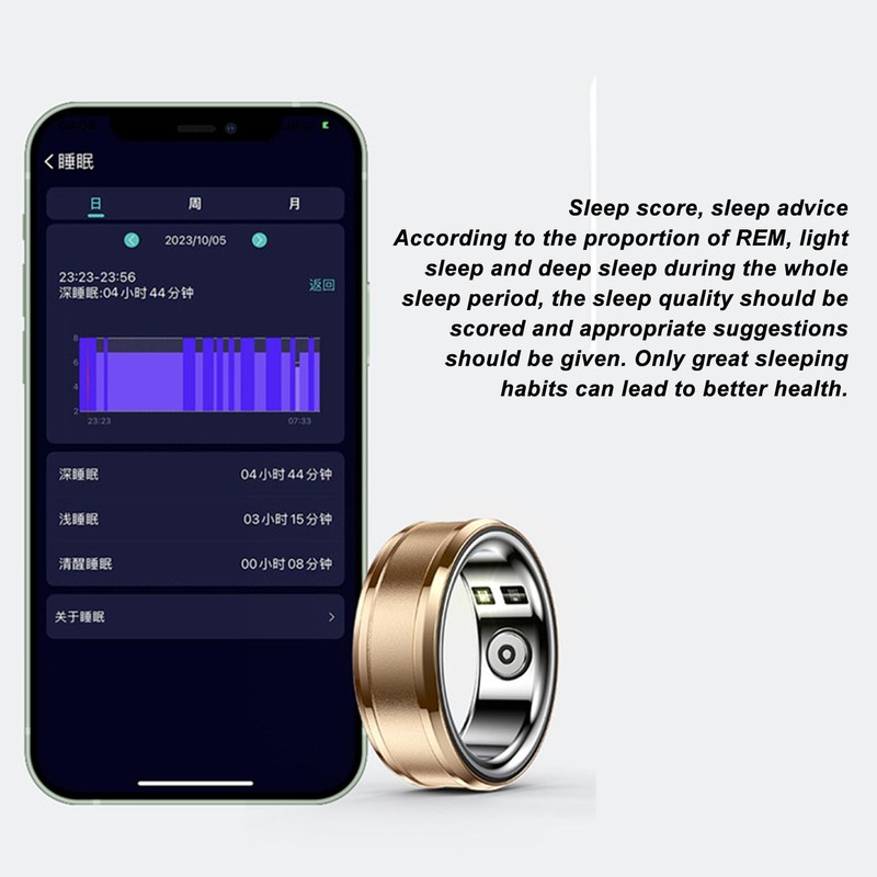 Annadue Smart Ring Sleep Tracker Fitness Tracker Ring NFC Multifunctional