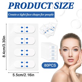LAKJUOZ 80 Stück Face Lifting Tape Aufklebers Unsichtbare Facelifting Tape Für V Form Gesicht Lift Gesicht Aufkleber Verbergen Von Gesichtsfalten Lifting Schlaffe Haut Make Up Facelifting Tools