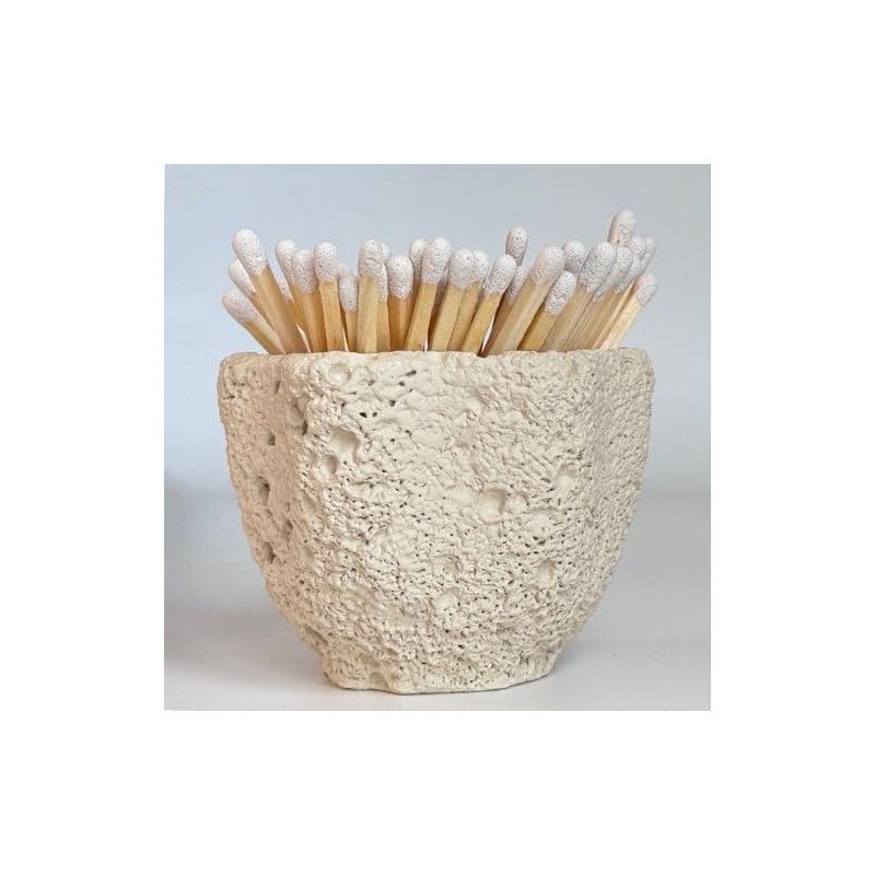 Concrete Match Holder with Striker & Extra Striker Pad,Beautiful Petal