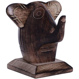 Earthly Home Handcrafted Wooden Spectacle Eyeglasses Holder Classic Elephant Eyewear Retainer-Sunglasses Holder Display Stand, Spectacle Stand- Optical Glass Accessories, Home Office Desk Décor (7'' Lx 3.4" W)