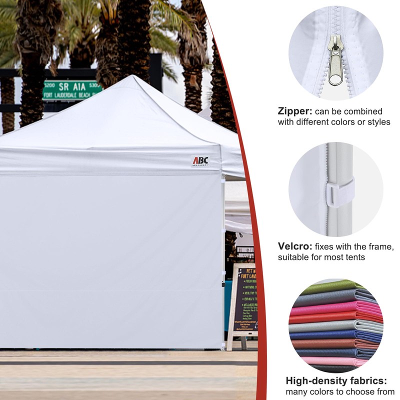 ABCCANOPY 15+Colors 10' Sun Wall for 10'x 10' Straight Leg