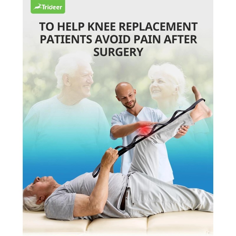 Trideer Stretching Strap Yoga Strap Physical Therapy for Home Workout,