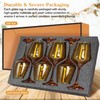 GLAZVIA Amber Wine Glasses Set of 6, 14oz Stemmed Glasses,